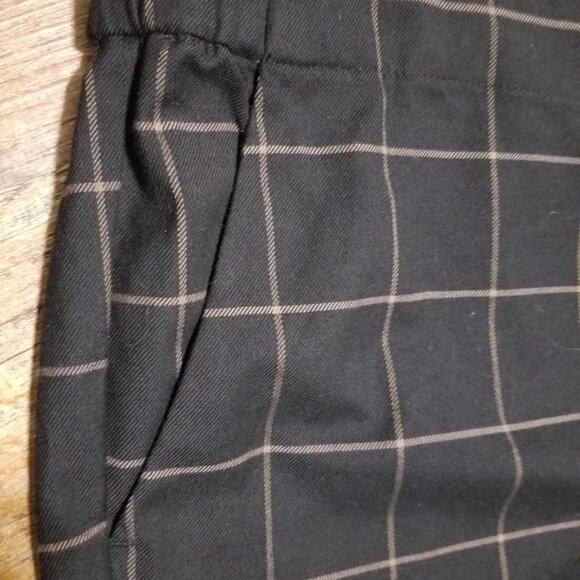 LIZ CLAIBORNE Pants Plaid Black Tan Size 18 Organic Cotton NWTag - Picture 8 of 10